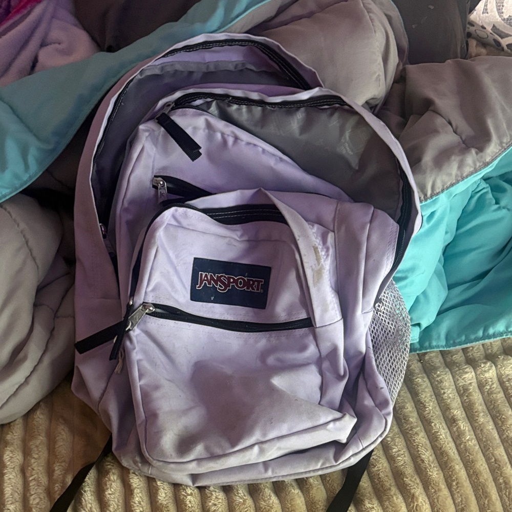 Jansport Lavender Backpack with Front Pocket